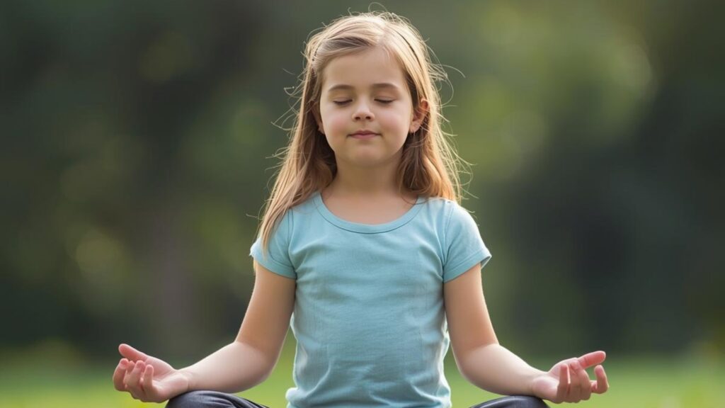 Young child practicing calming coping skills in ABA therapy to help manage anxiety, frustration, and overwhelming emotions.