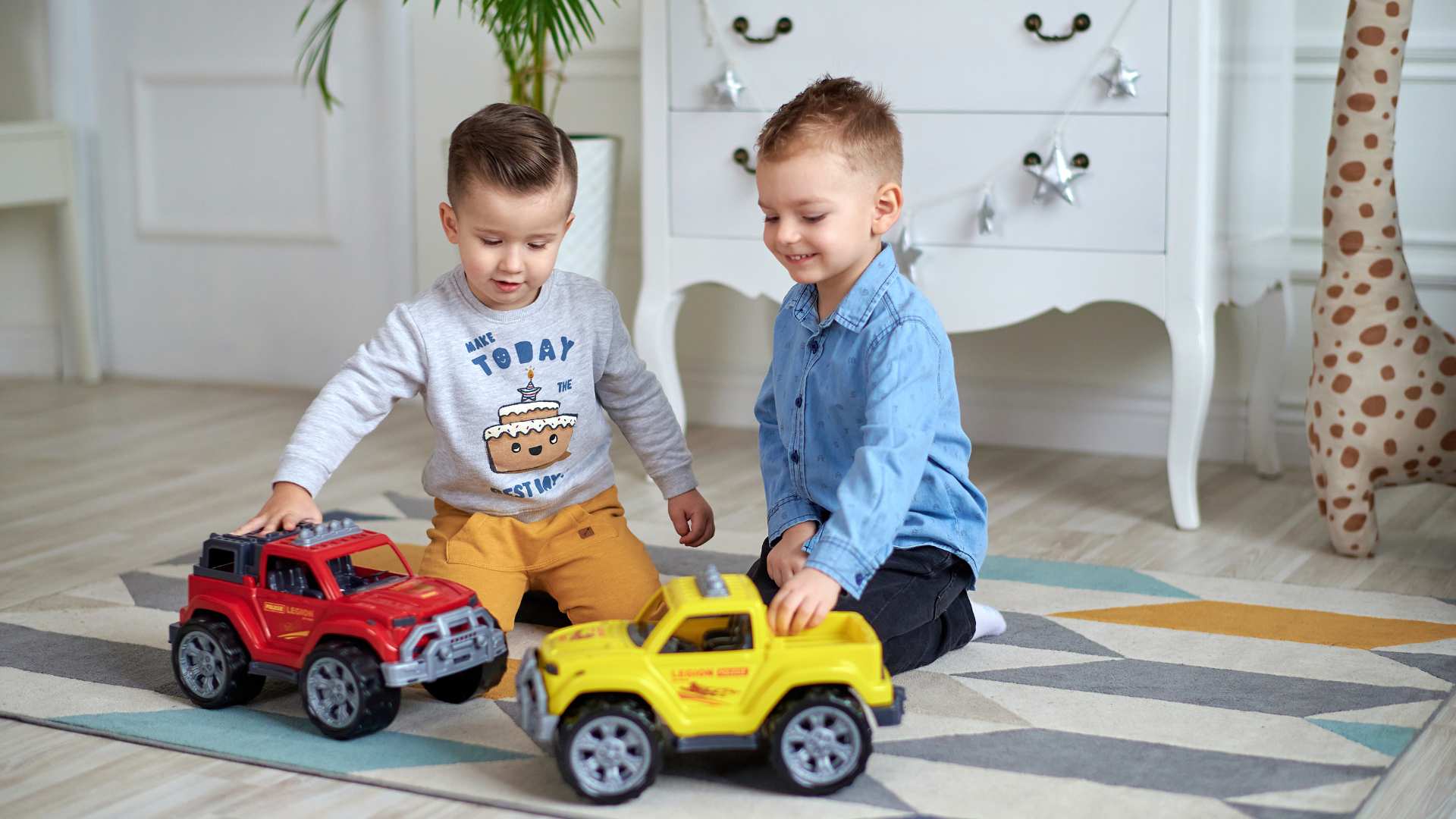 Two kids showing autism and friendship